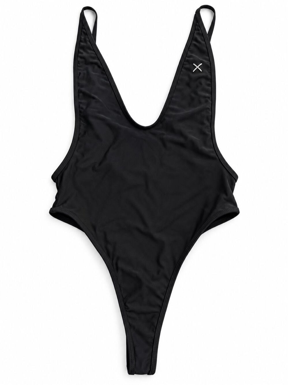 Boutine LA The Original Black Plunge High Cut Cheeky One Piece Swimsuit Medium